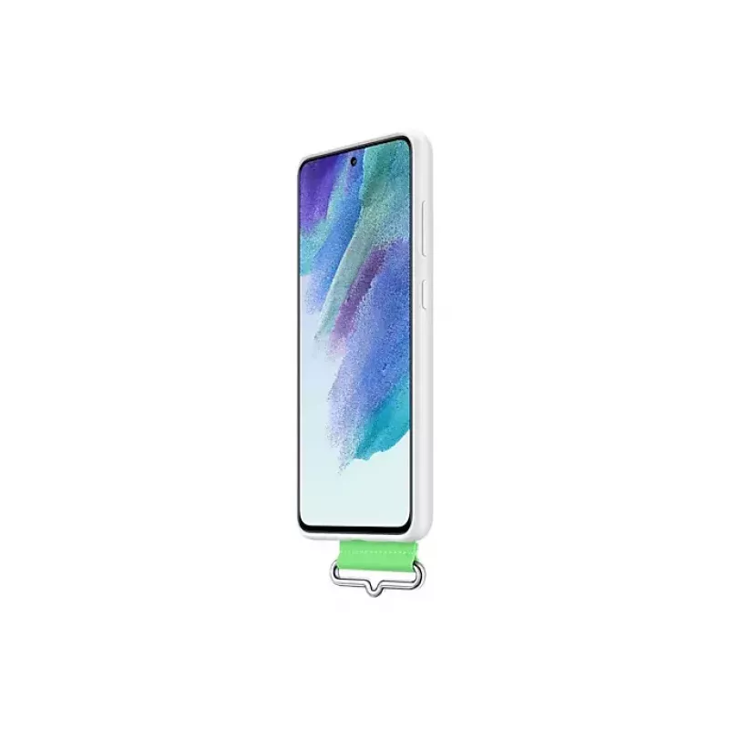 Samsung Silikon-Rückabdeckung mit Band Weiß Samsung Galaxy S21 FE