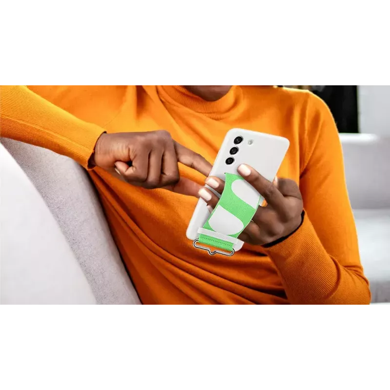 Samsung Silikon-Rückabdeckung mit Band Weiß Samsung Galaxy S21 FE