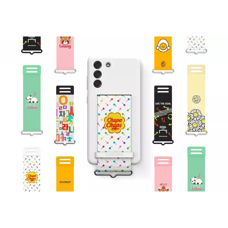 Samsung Silikon-Rückabdeckung mit Band Weiß Samsung Galaxy S21 FE