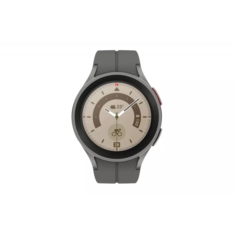 Samsung Galaxy Watch5 Pro 3,56 cm (1,4 Zoll) OLED 45 mm Digital 450 x 450 Pixel Touchscreen Titanium Wi-Fi GPS (Satellit)
