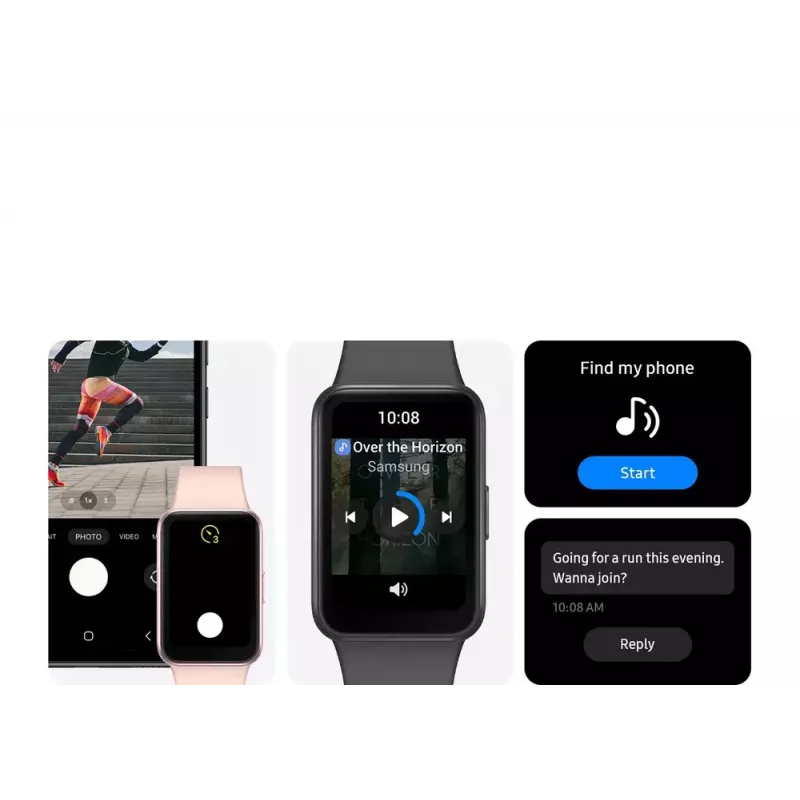 Samsung Galaxy Fit3 4,06 cm (1,6 Zoll) AMOLED 40 mm Digital 256 x 402 Pixel Touchscreen Grau