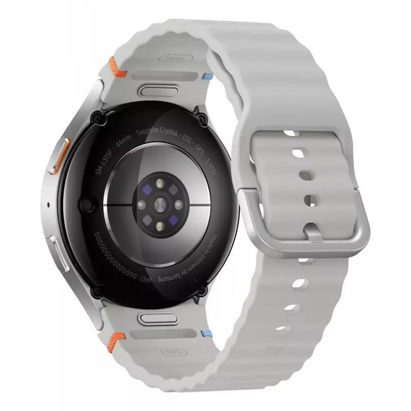 Samsung Galaxy Watch7 3,81 cm (1,5 Zoll) AMOLED 44 mm Digital 480 x 480 Pixel Touchscreen 4G Silber WLAN GPS (Satellit)