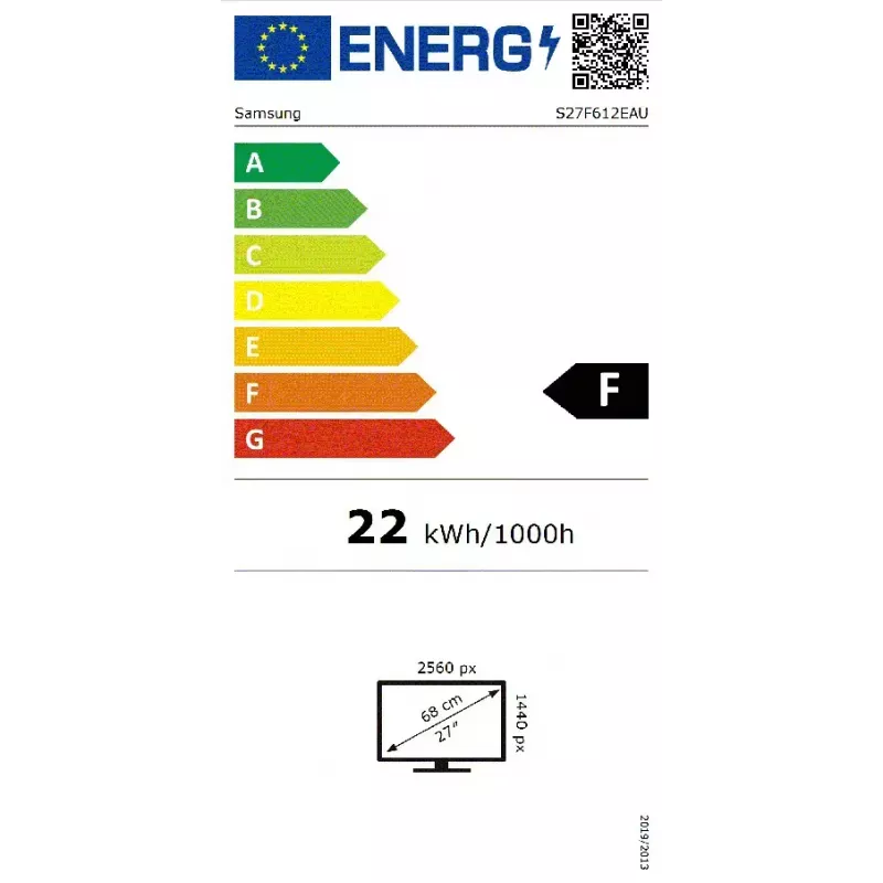 Samsung S61F Computer-Monitor 68,6 cm (27 Zoll) 2560 x 1440 Pixel Quad HD LCD Schwarz