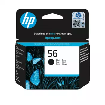 HP 56 Schwarz Original Tintenpatrone, Schwarz, 1 Stück, 520 Seiten