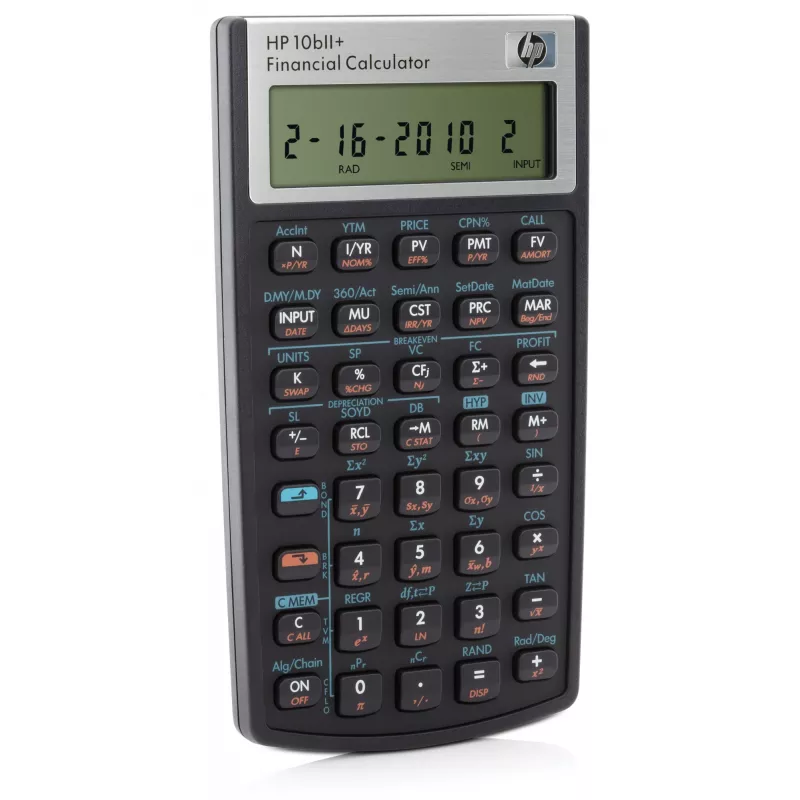 HP 10bII+, Taschenformat, Finanzen, 1 Zeile, Schwarz