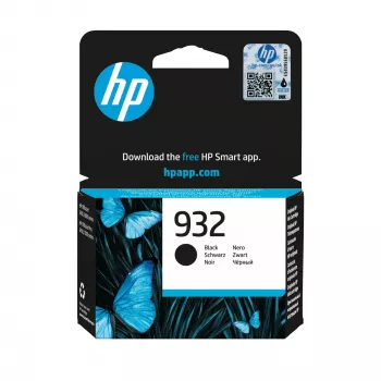 HP 932 Schwarz Original Tintenpatrone, Schwarz, 1 Stück, 400 Seiten