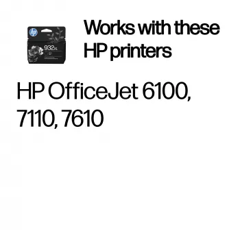 HP 932XL Großraum Schwarz Original Tintenpatrone, Schwarz, 1 Stk., 1000 Seiten