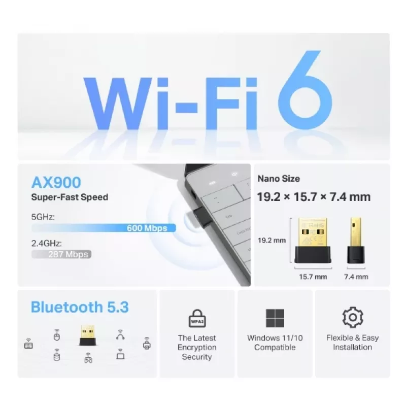 TP-Link Archer TX10UB Nano Bluetooth 600 Mbit/s