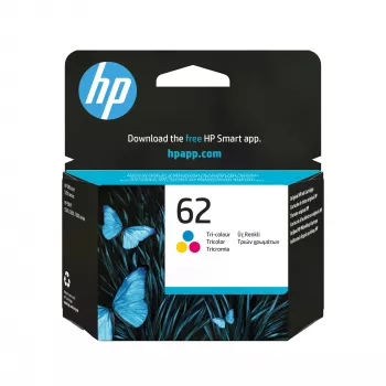 HP 62 Tri-Color Original-Tintenpatrone, Cyan, Magenta, Gelb, 1 Stück, 165 Seiten