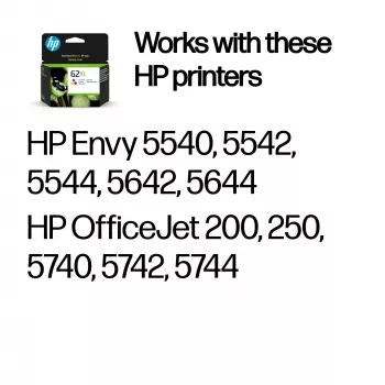 HP 62XL High Yield Tri-color Original Tintenpatrone, Cyan, Magenta, Gelb, 1 Stk., 415 Seiten