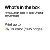 HP 62XL High Yield Tri-color Original Tintenpatrone, Cyan, Magenta, Gelb, 1 Stk., 415 Seiten