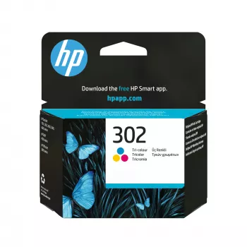 HP 302 Tri-color Original Tintenpatrone, Cyan, Magenta, Gelb, 1 Stk., 150 Seiten