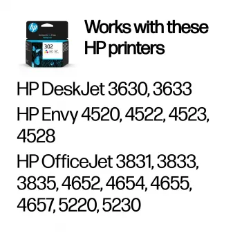 HP 302 Tri-color Original Tintenpatrone, Cyan, Magenta, Gelb, 1 Stk., 150 Seiten