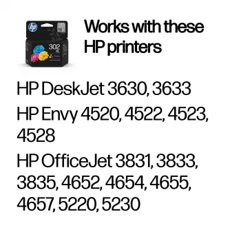 HP 302XL High Yield Tri-Color Original Tintenpatrone, Cyan, Magenta, Gelb, 1 Stk., 300 Seiten