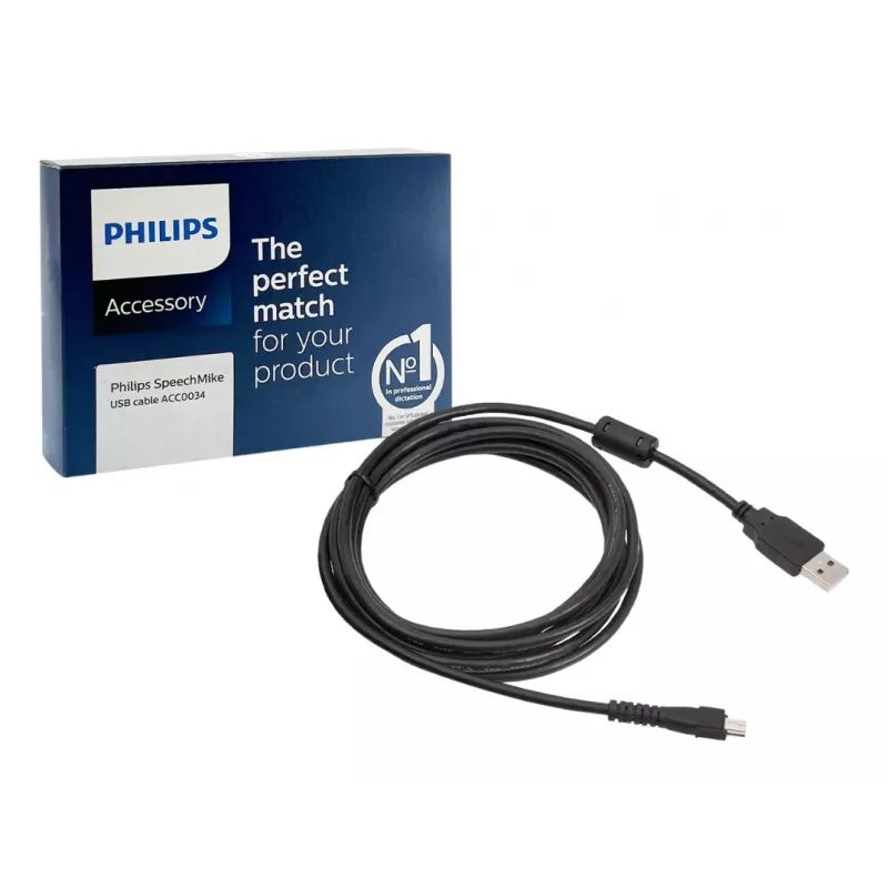 Philips 1 X für SpeechMike III USB-Kabel 2,4 m USB A Schwarz