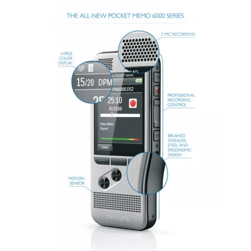 Philips DPM6000 Flash card Schwarz, Silber