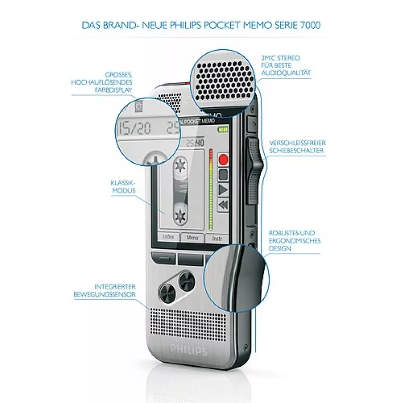 Philips DPM 7200 Flash-Karte Edelstahl