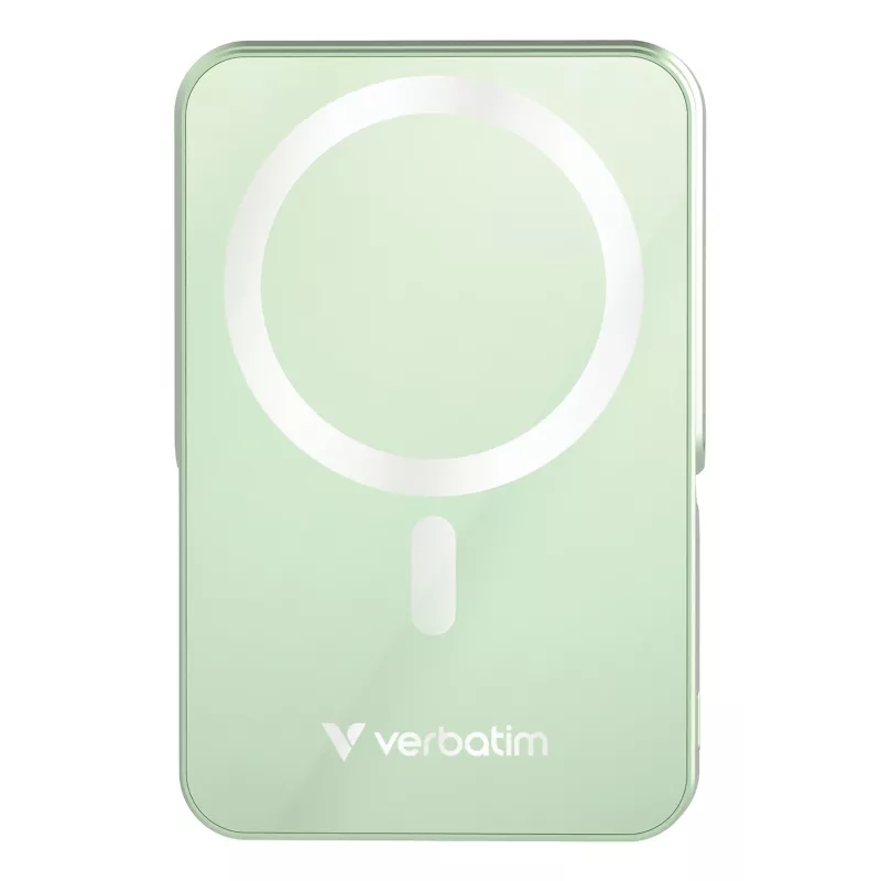 Verbatim Charge 'n' Go Magnetische kabellose Powerbank mit Ständer – 10000 mAh Grün