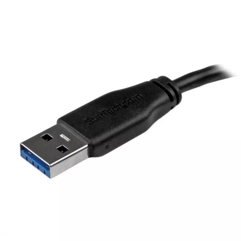StarTech.com schlank Micro USB 3.0 Kabel - M/M - 2m (6ft), 2 m, USB A, Micro-USB B, USB 3.2 Gen 1 (3.1 Gen 1), Male/Male, Schwarz