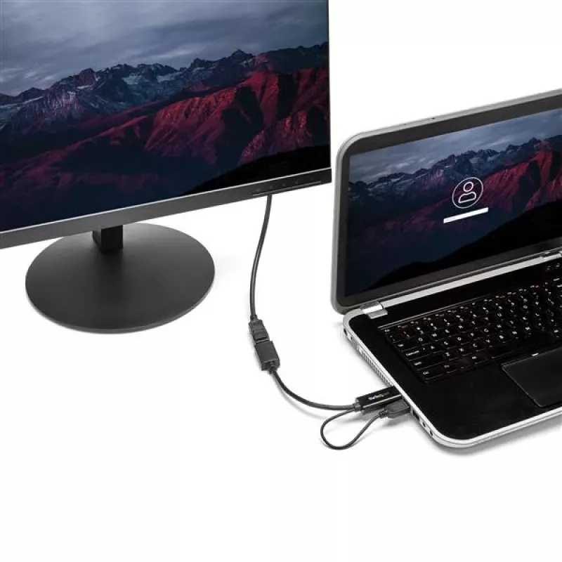 StarTech.com HDMI zu DisplayPort Adapter - 4K 30Hz, 3840 x 2160 Pixel, 1080p, 720p, 120 Hz, Schwarz, MegaChips - STDP2600, Aktiver Videokonverter