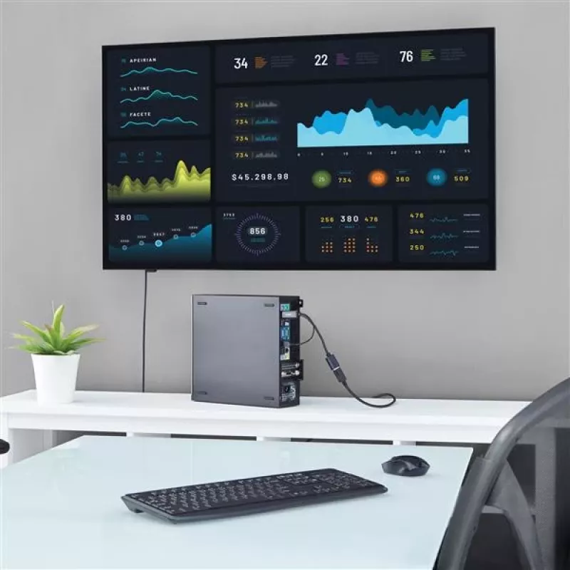 StarTech.com HDMI zu DisplayPort Adapter - 4K 30Hz, 3840 x 2160 Pixel, 1080p, 720p, 120 Hz, Schwarz, MegaChips - STDP2600, Aktiver Videokonverter