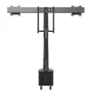 StarTech.com Tischhalterung für zwei Monitore – ergonomische Doppelmonitor-VESA-Halterung für 32-Zoll-Displays (8 kg) – Querbalkengriff für synchronisierte Vollbewegung – höhenverstellbar – C-Klemme/Durchführung