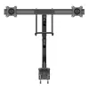 StarTech.com Tischhalterung für zwei Monitore – ergonomische Doppelmonitor-VESA-Halterung für 32-Zoll-Displays (8 kg) – Querbalkengriff für synchronisierte Vollbewegung – höhenverstellbar – C-Klemme/Durchführung