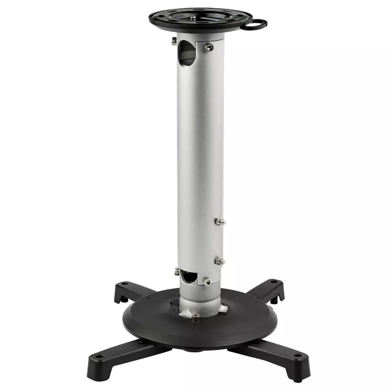 StarTech.com Universelle Deckenhalterung für Projektoren – Schwerlast, höhenverstellbar/ausziehbare Mastmontage 12,7–57,77 cm von der Decke – 15 kg – Neigen/Drehen – Hängende Projektorhalterung mit Befestigungsplatte