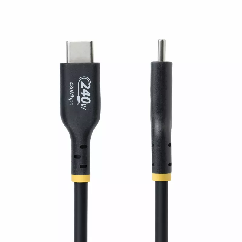 StarTech.com 3m USB-C-Ladekabel, USB-IF-zertifiziertes USB-C-Kabel, 240W PD EPR, USB 2.0 Typ-C Laptop-Ladekabel, USB-C-Datenübertragungskabel, TPE-Mantel, M/M