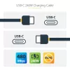 StarTech.com 3m USB-C-Ladekabel, USB-IF-zertifiziertes USB-C-Kabel, 240W PD EPR, USB 2.0 Typ-C Laptop-Ladekabel, USB-C-Datenübertragungskabel, TPE-Mantel, M/M