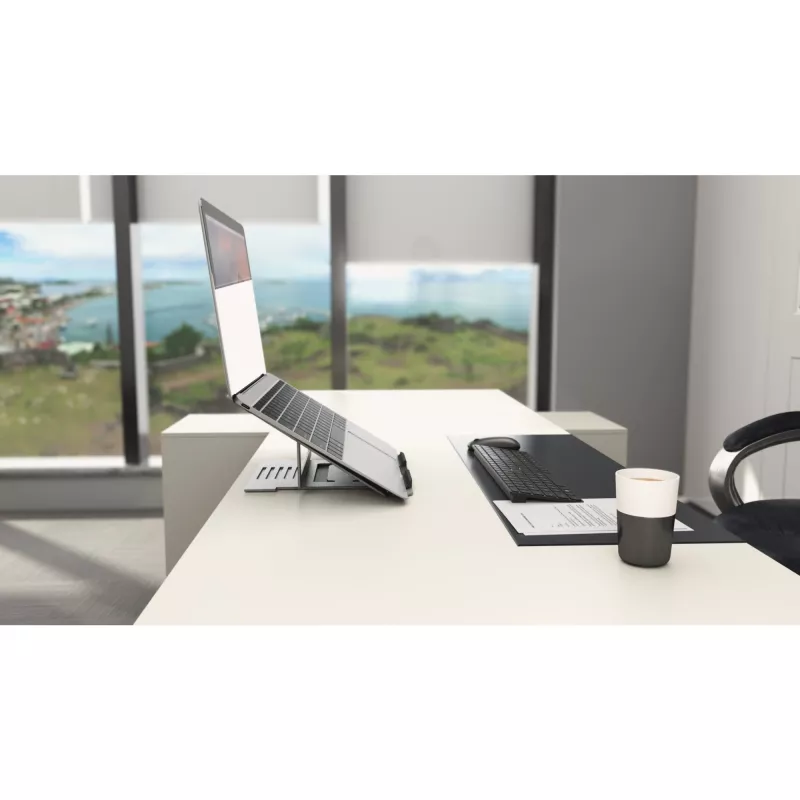 Kensington Easy Riser Aluminium-Laptop-Riser, Laptop-Ständer, Silber, Aluminium, Silikon, Stahl, 40,6 cm (16 Zoll), 5 kg, 86 - 118 mm