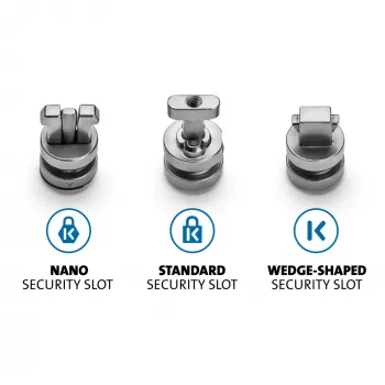 Kensington ClickSafe Universal Slots Security Anchors Kit, Anchor, Edelstahl, 3 Stk., 31 g, 115 mm, 85 mm