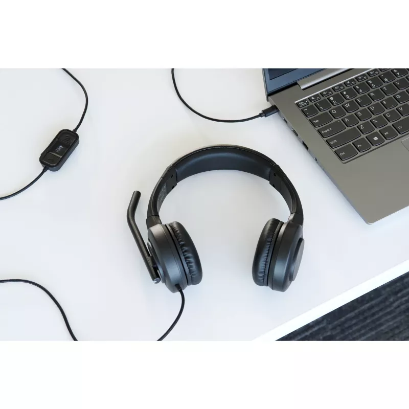 Kensington H1000 USB-C On-Ear-Headset, kabelgebunden, Anrufe/Musik, 20 – 20000 Hz, 190 g, Headset, Schwarz