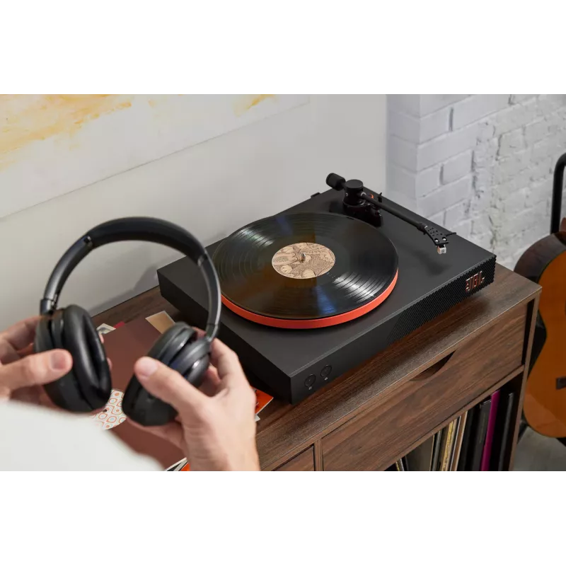 JBL Spinner BT Riemengetriebener Audio-Plattenspieler Schwarz, Orange