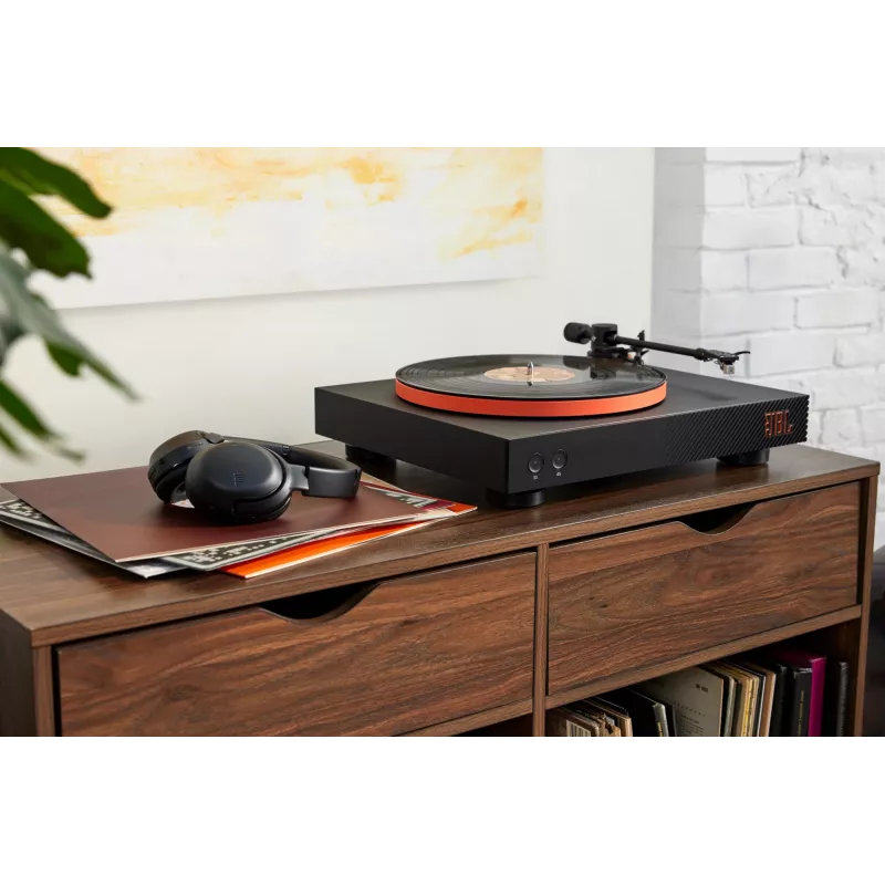 JBL Spinner BT Riemengetriebener Audio-Plattenspieler Schwarz, Orange