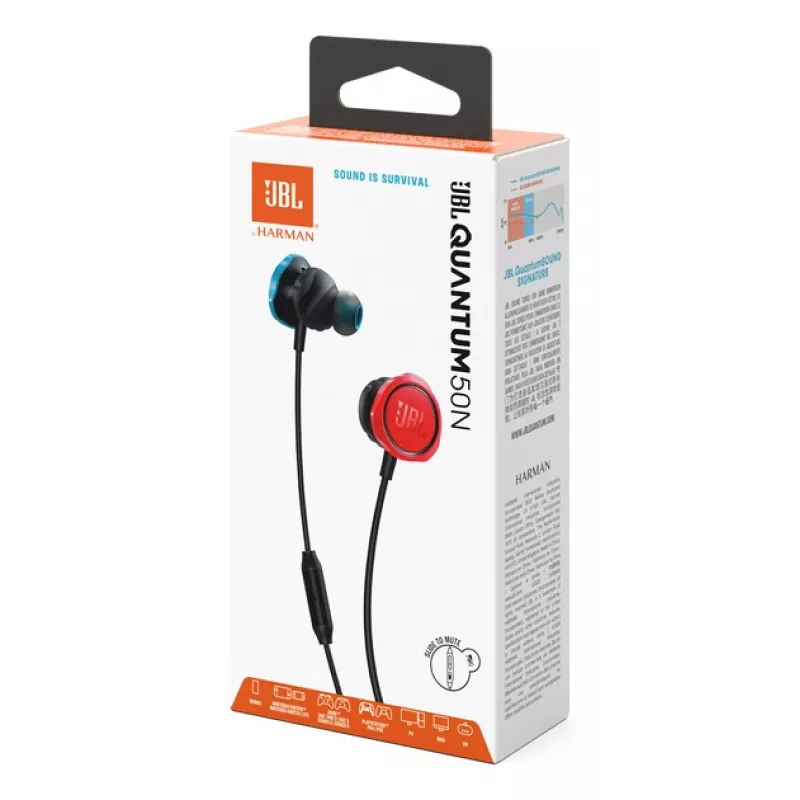 JBL Quantum 50N Headset Kabelgebunden In-Ear Schwarz, Blau, Rot