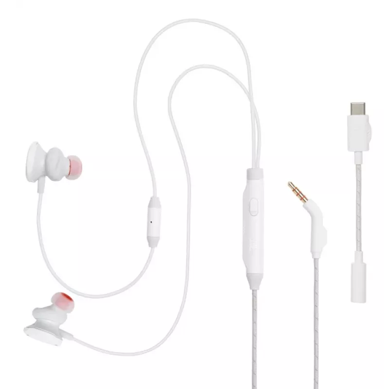 JBL Quantum 50C Headset Kabelgebunden In-Ear Gaming Weiß