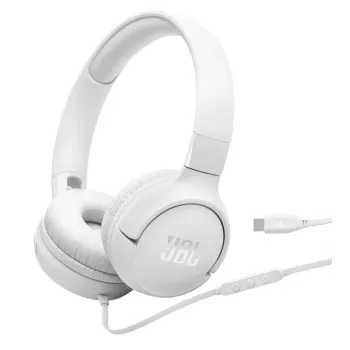 JBL Tune 520C USB-C Kopfhörer Kabelgebunden Head-band Anrufe/Musik USB Type-C Weiß