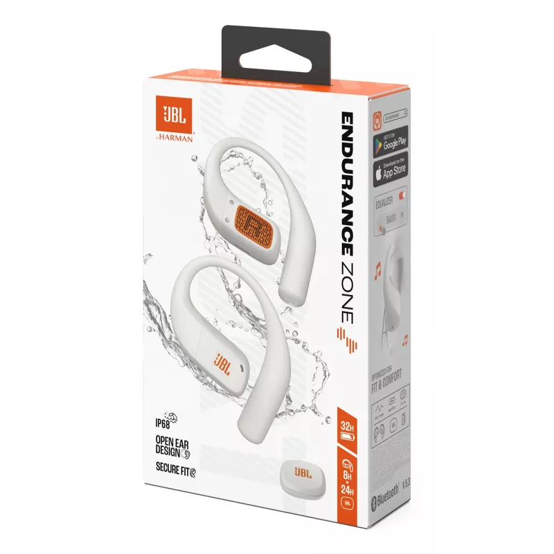 JBL Endurance Zone Headset Wireless Open-Ear-Sport Bluetooth Weiß