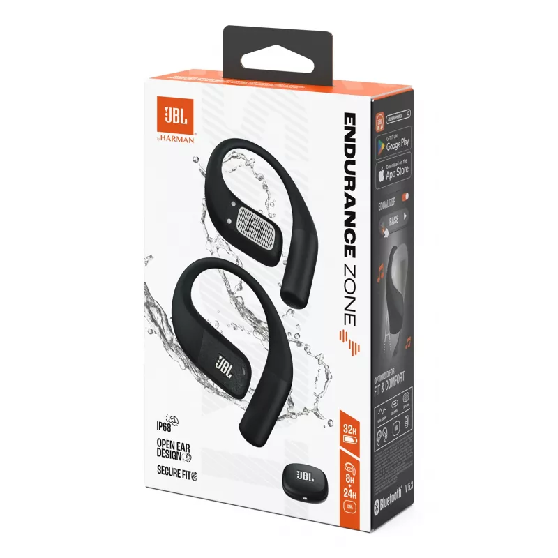 JBL Endurance Zone Headset Kabellos Ear-hook, Open-ear Sport Bluetooth Schwarz, Grau