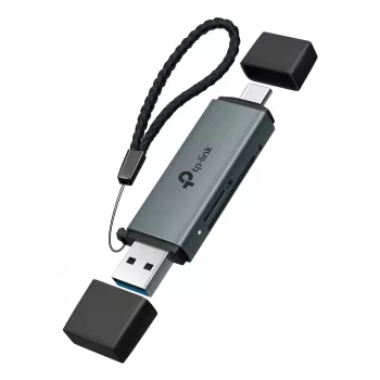 Kartenleser TP‑LINK UA430D USB 3.1 — MicroSD/SD-Unterstützung, 200 Mbit/s, Schwarz, 75×22,9×9,3 mm