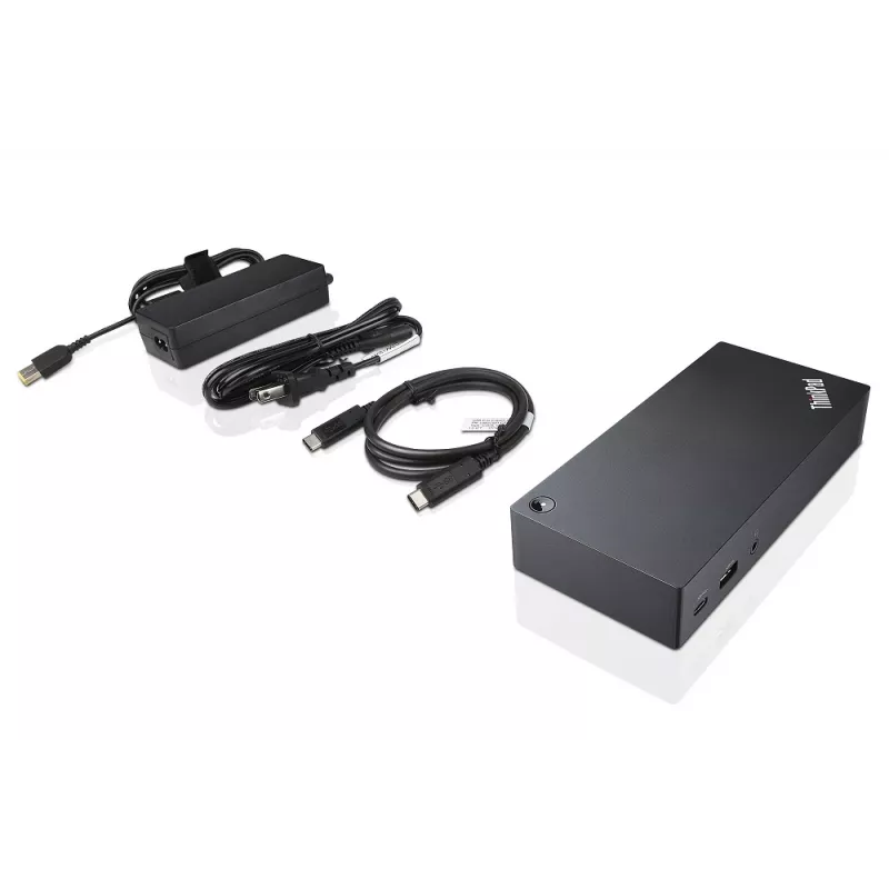 Lenovo 40A90090IT Laptop-Dockingstation/Port-Replikator Kabelgebunden USB 3.2 Gen 1 (3.1 Gen 1) Type-C Schwarz