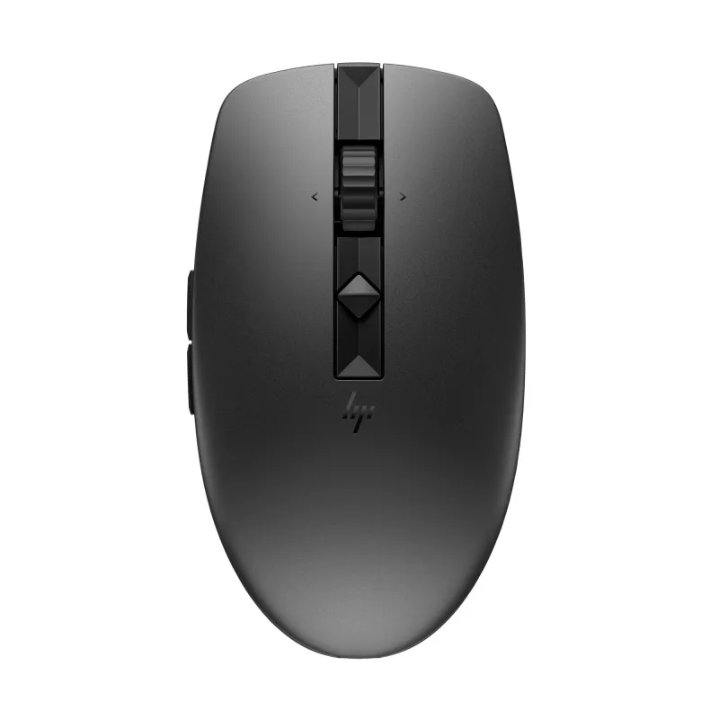 HP 715 Wiederaufladbare Multi-Device-Maus, beidhändig, RF Wireless + Bluetooth, 3000 DPI, Schwarz