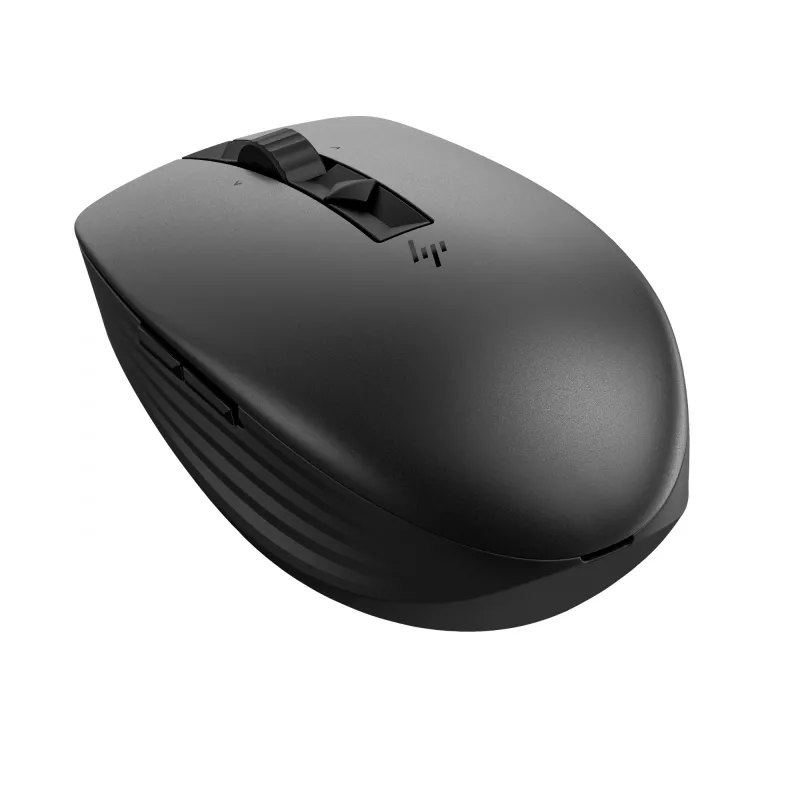 HP 715 Wiederaufladbare Multi-Device-Maus, beidhändig, RF Wireless + Bluetooth, 3000 DPI, Schwarz