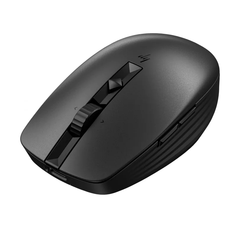 HP 715 Wiederaufladbare Multi-Device-Maus, beidhändig, RF Wireless + Bluetooth, 3000 DPI, Schwarz