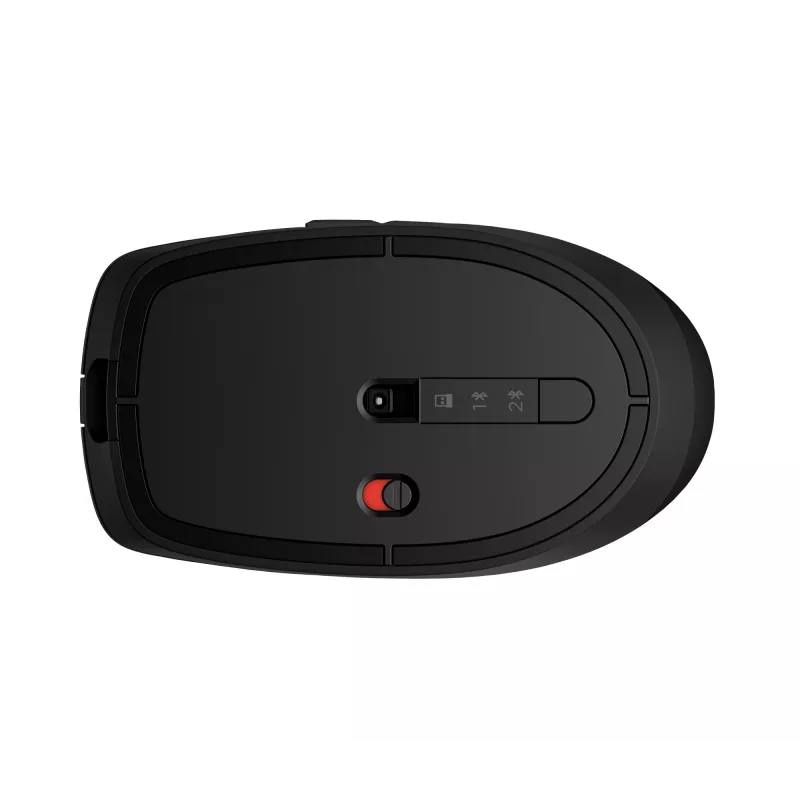 HP 715 Wiederaufladbare Multi-Device-Maus, beidhändig, RF Wireless + Bluetooth, 3000 DPI, Schwarz
