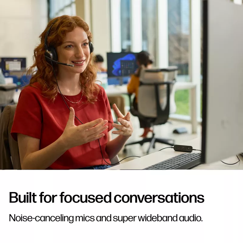 Kabelgebundenes Stereo-Headset HP POLY Mission 625 mit USB (C01C6AA)
