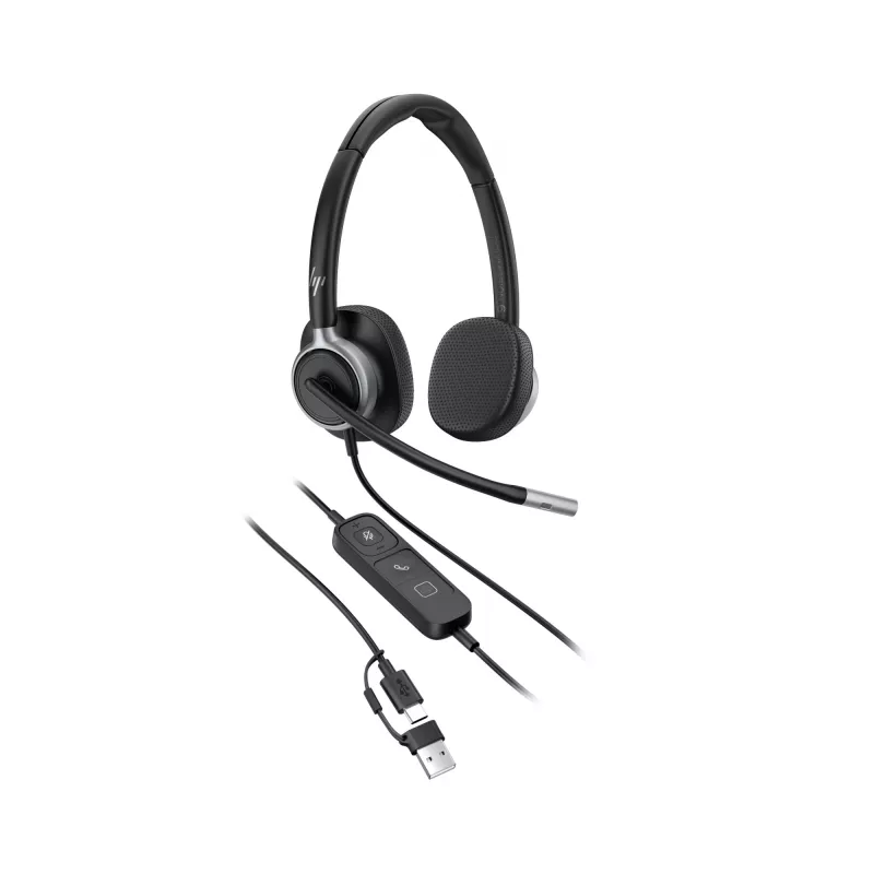 Kabelgebundenes Stereo-Headset HP POLY Mission 625 mit USB (C01C6AA)