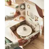Tefal Gusseisen-Servierpfanne LOV E25972, rund 3,8 L, 28 cm, beige