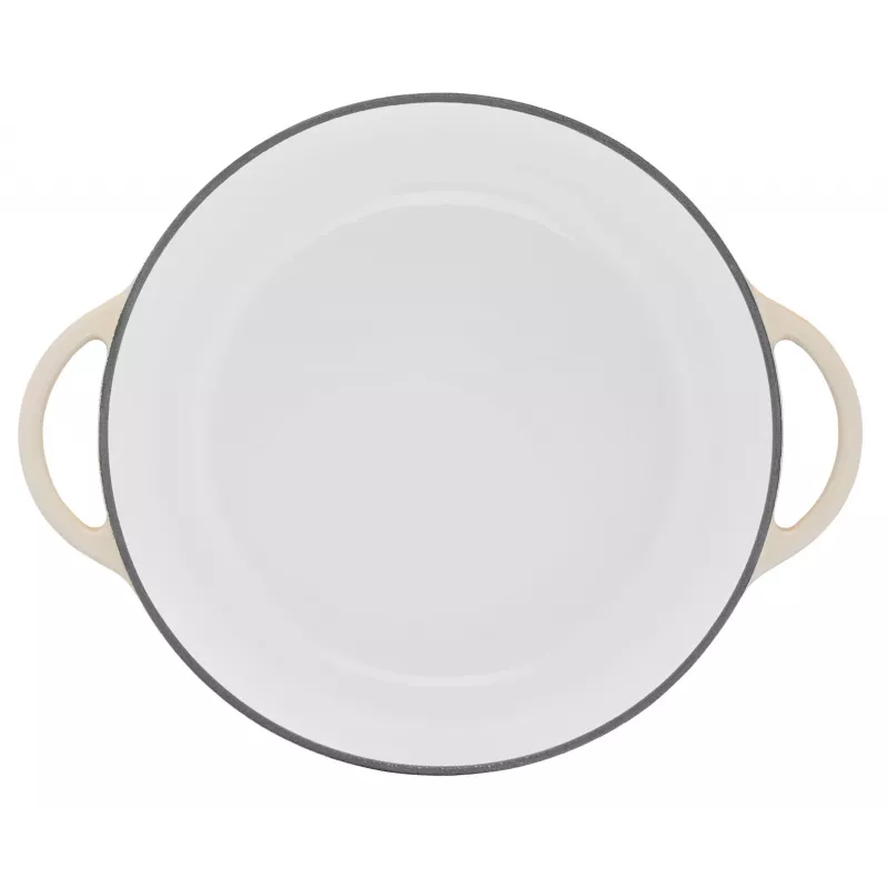 Tefal Gusseisen-Servierpfanne LOV E25972, rund 3,8 L, 28 cm, beige